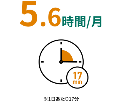 17分/日